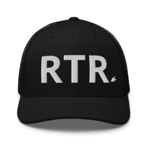Kommvia RC Ready-To-Run (RTR) Trucker Hat - White on Black